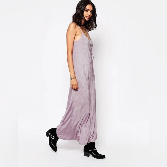 INTIMATELY by FREE PEOPLE NWOT She Moves Maxi Dress in Dusty Purple - Picture 3 of 10